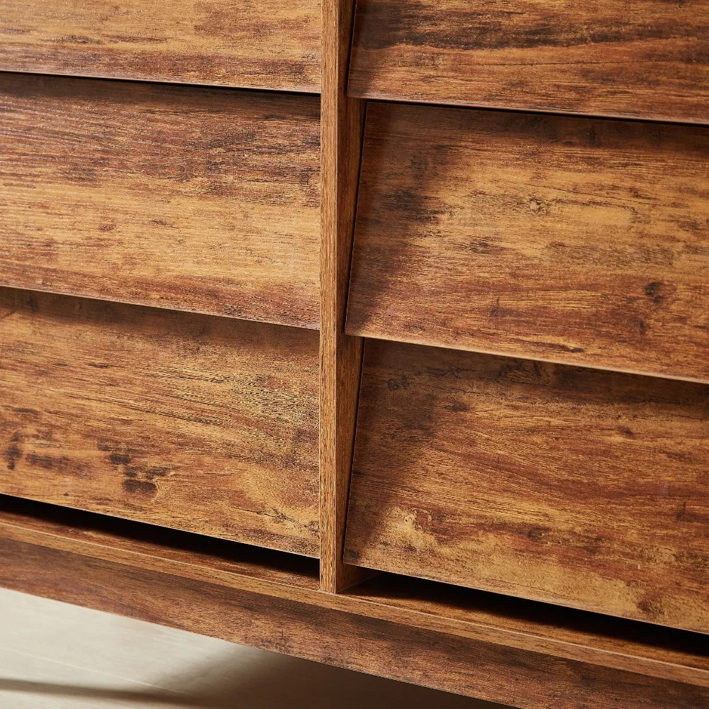6 Drawer Double Dresser, Wood Chest of Drawers