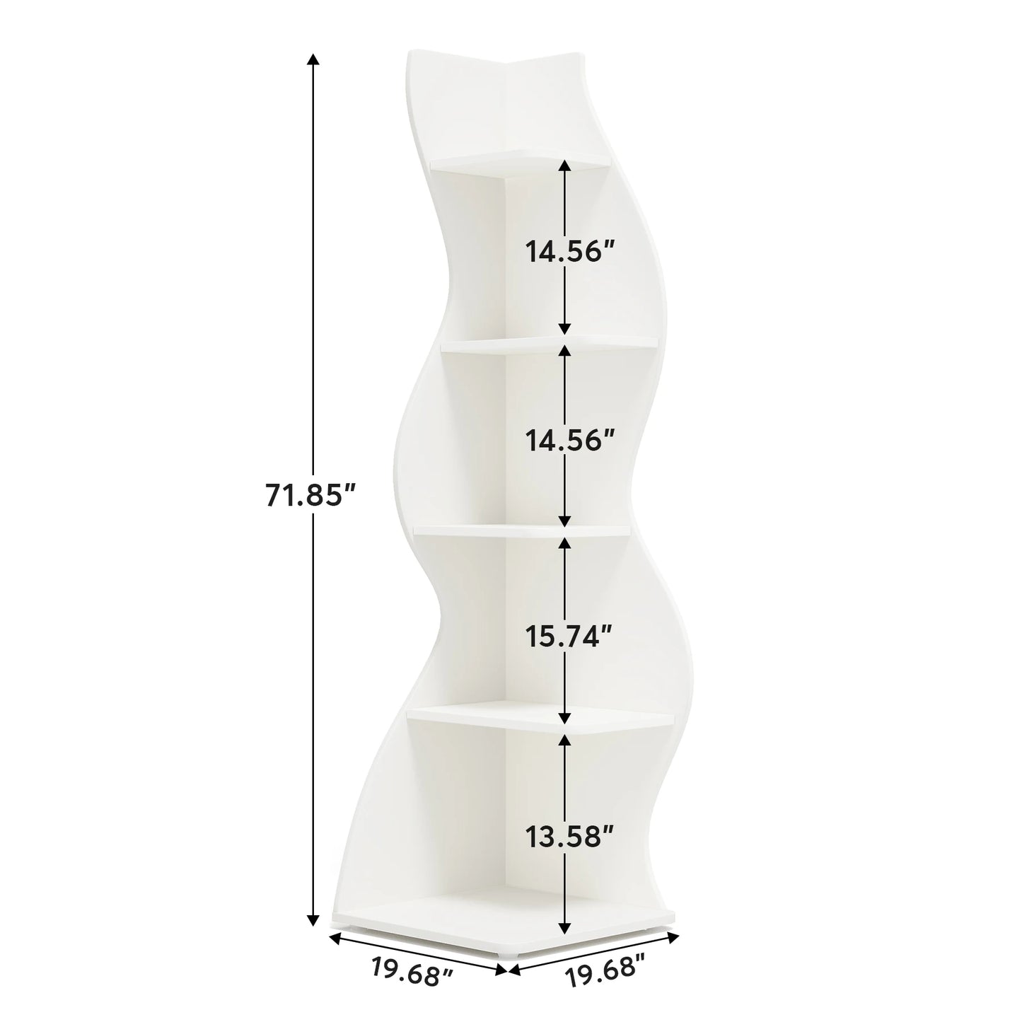 Corner bookShelf, 5-Tier Stylish Corner Bookcase
