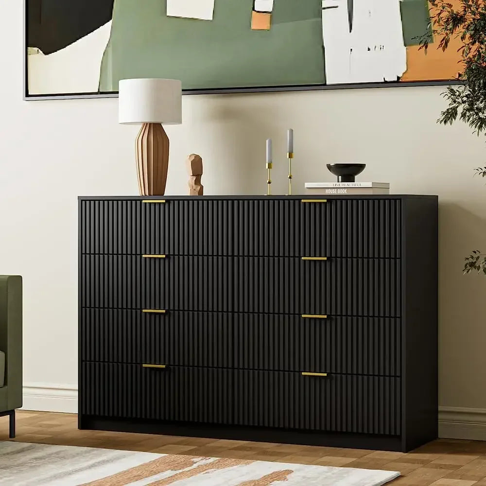 Double Dresser, Modern Tall Chest of Drawers