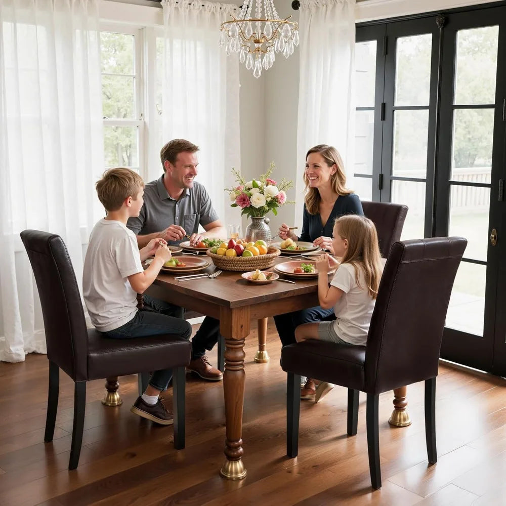 Dining Chair Set of 4, Leather Dining Chairs Kitchen Table Chairs Set of 4, Modern High-End Kitchen Side Chaires for Bedroom