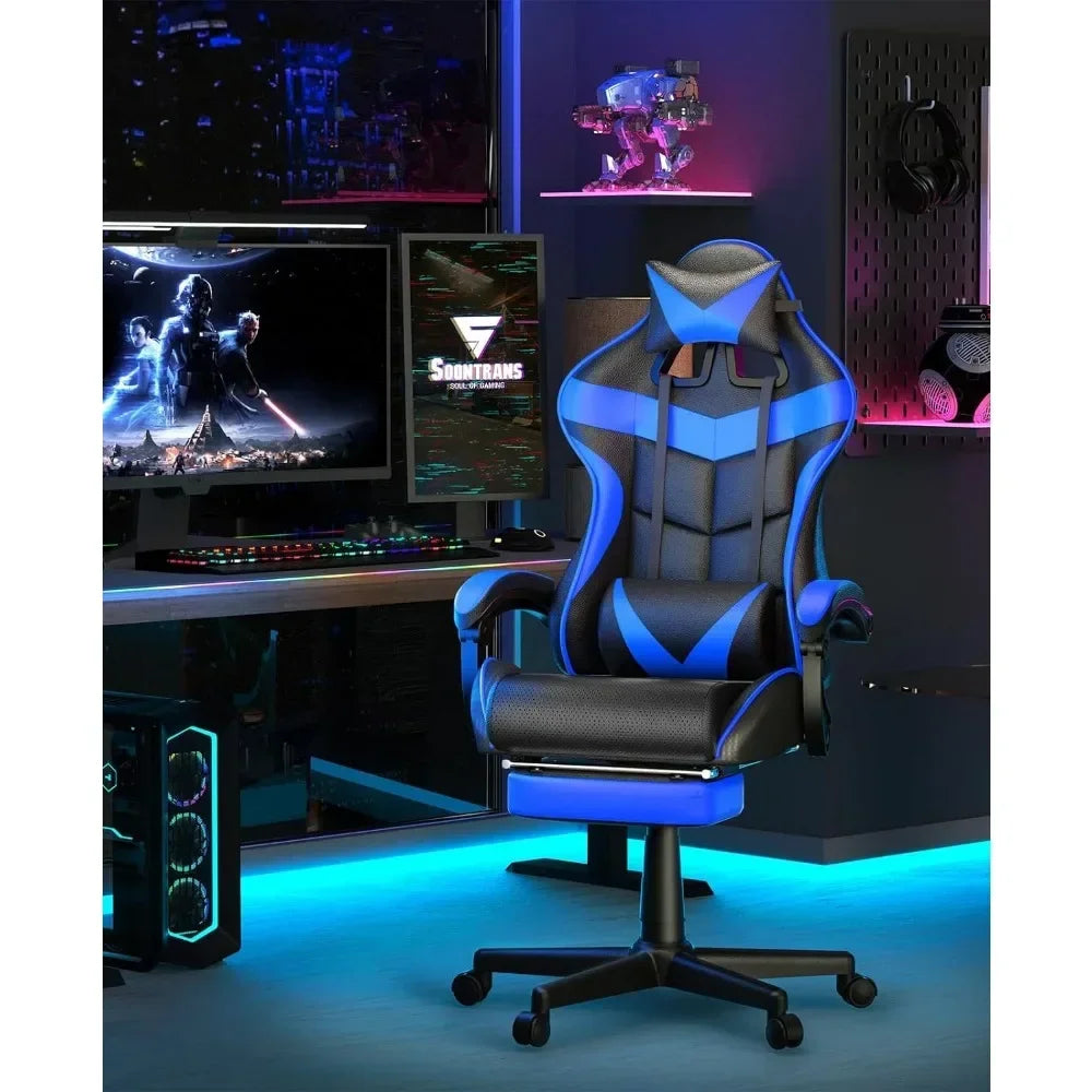 Gaming chair With Footrest , multiple colors