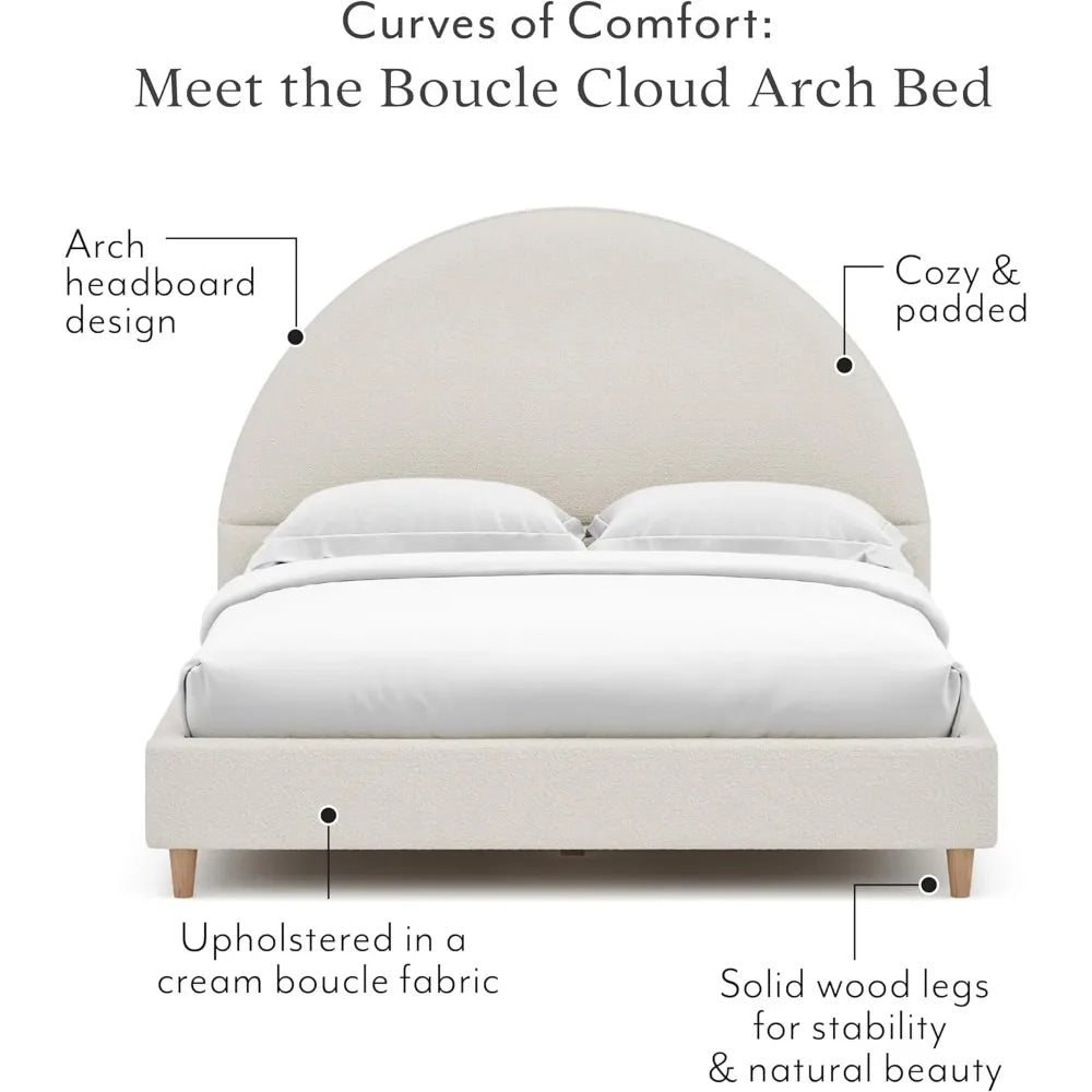 Cloud Bed Frame with Arch Shaped Headboard