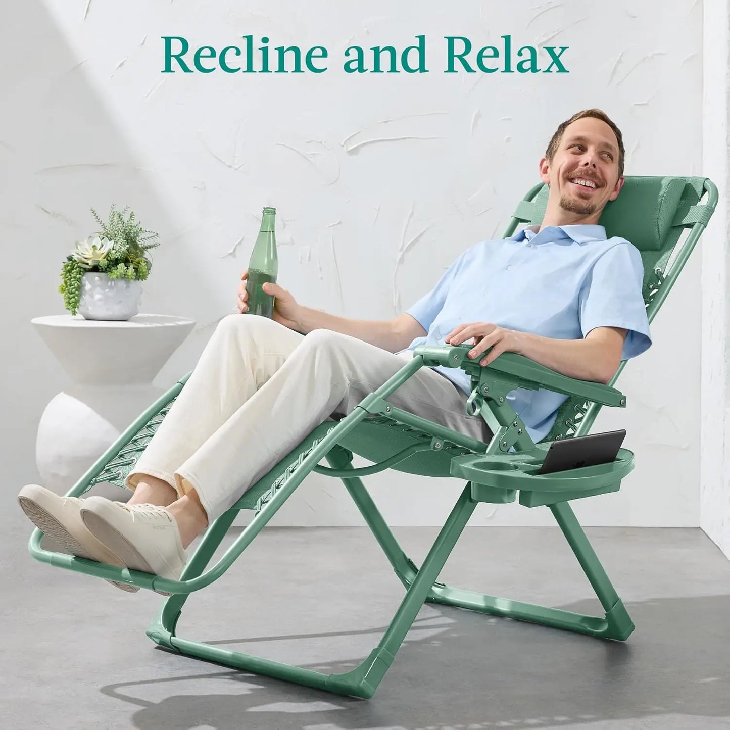 Adjustable Zero Gravity Chair, Monochromatic Folding