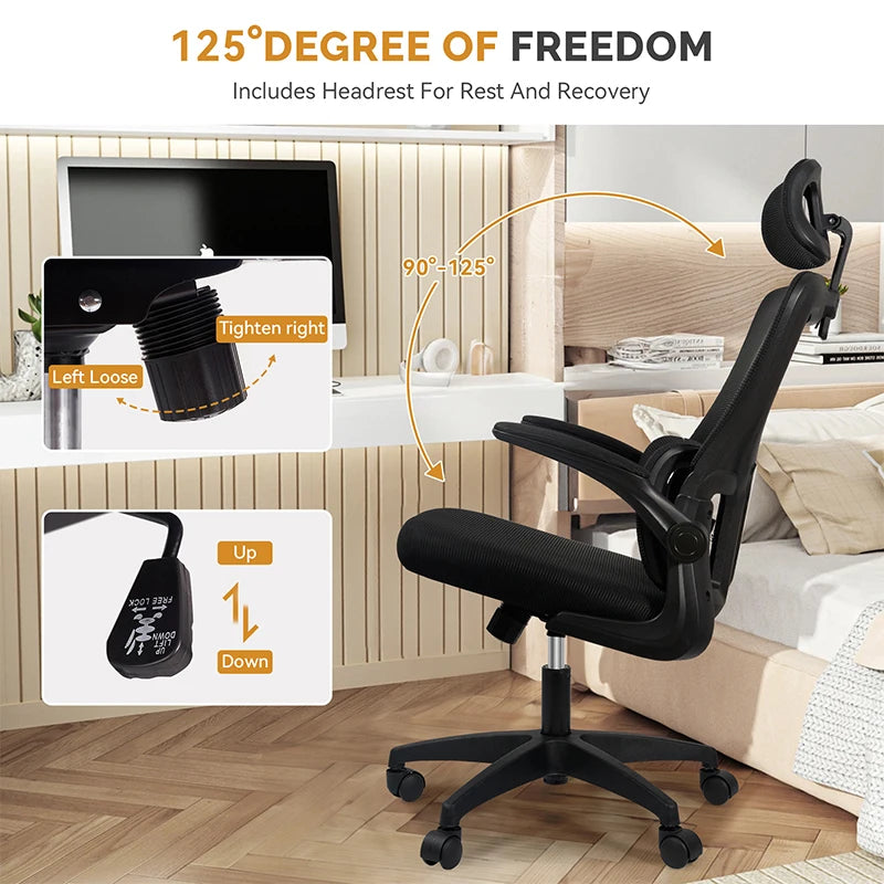 Ergonomic Office Chair, Adjustable Rotating