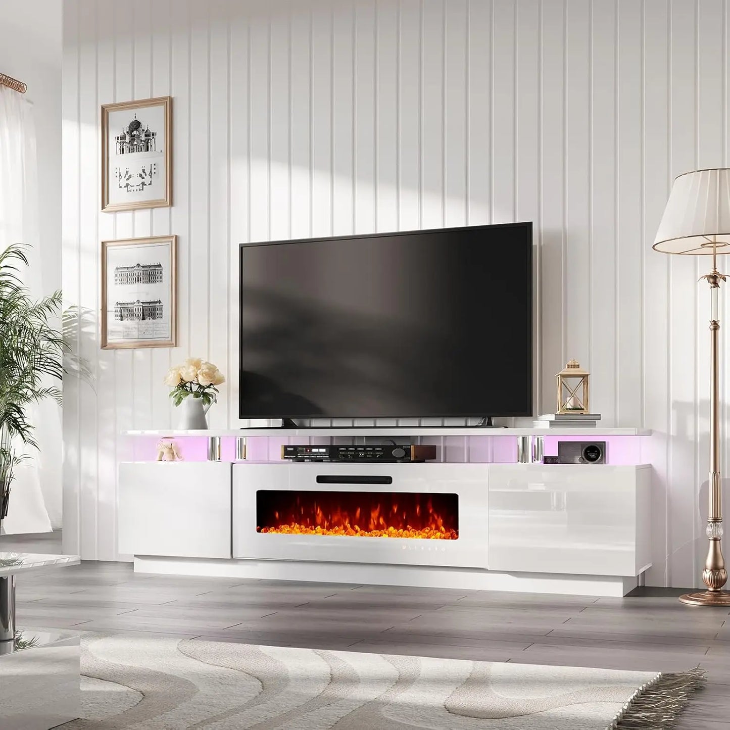 Fireplace TV Stand with 40" Fireplace