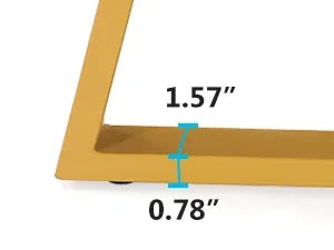 Tribesigns Gold Dining Dinner Table: 55 Inches Modern White Dining Room Table with Golden Legs, Faux Marble Kitchen Table for 6