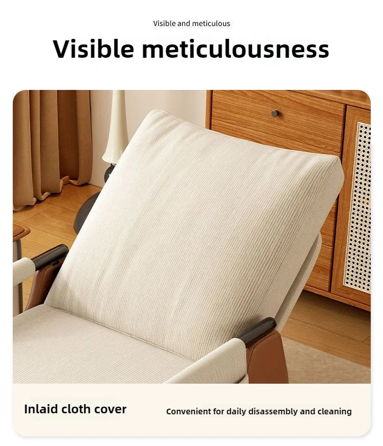 Reclining chair lunch break folding