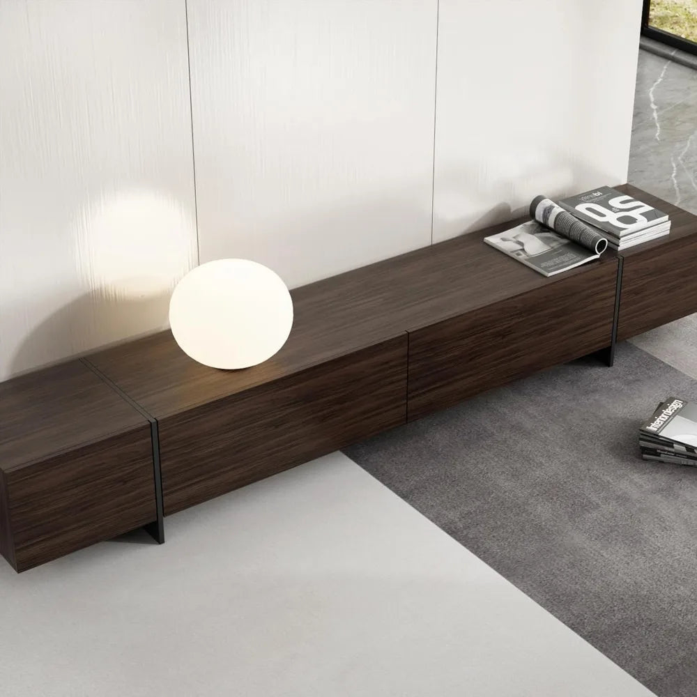 TV Stand with 4 Flip-Down Drawer for Storage