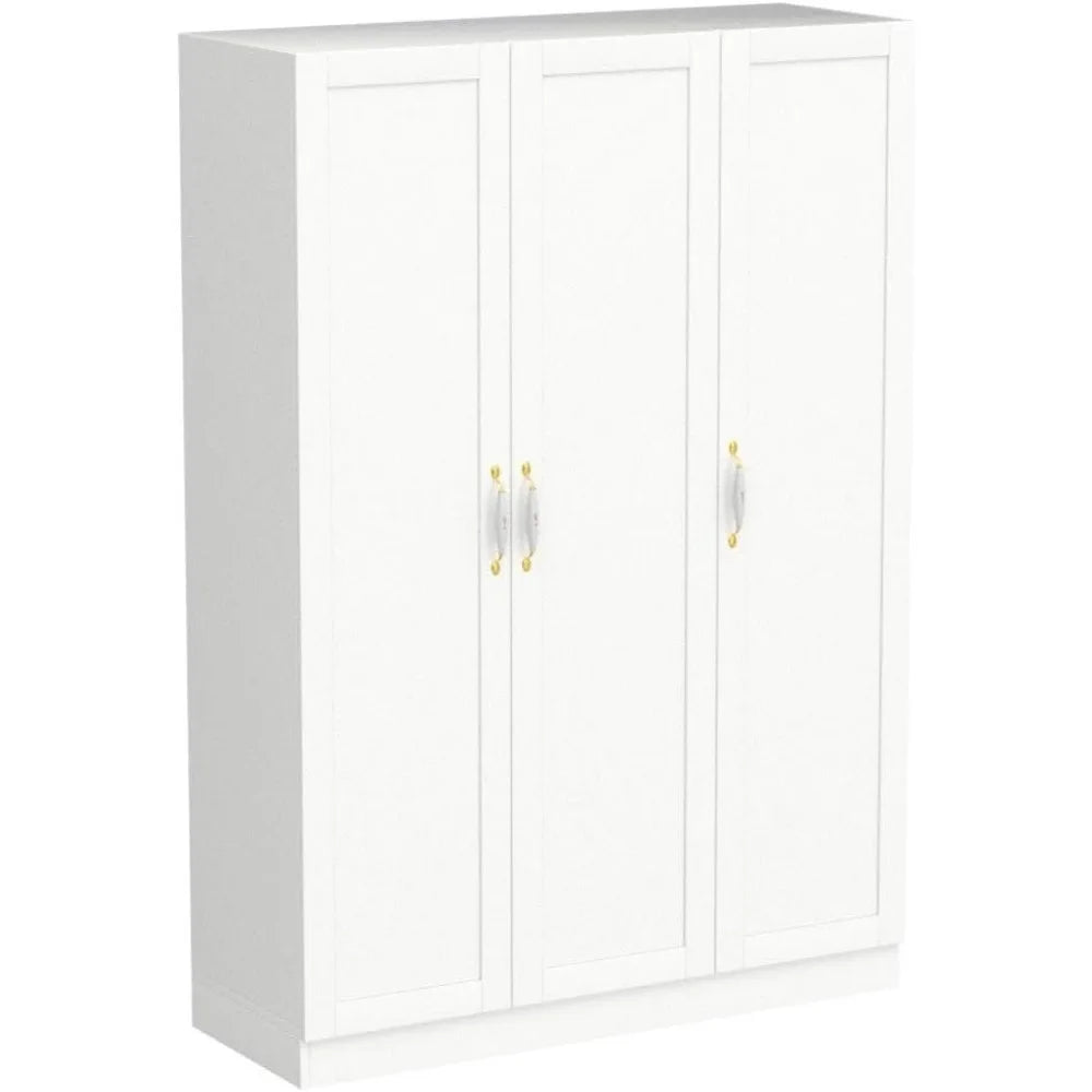 Wardrobe Armoire Closet with Shelves & Hanging Rod