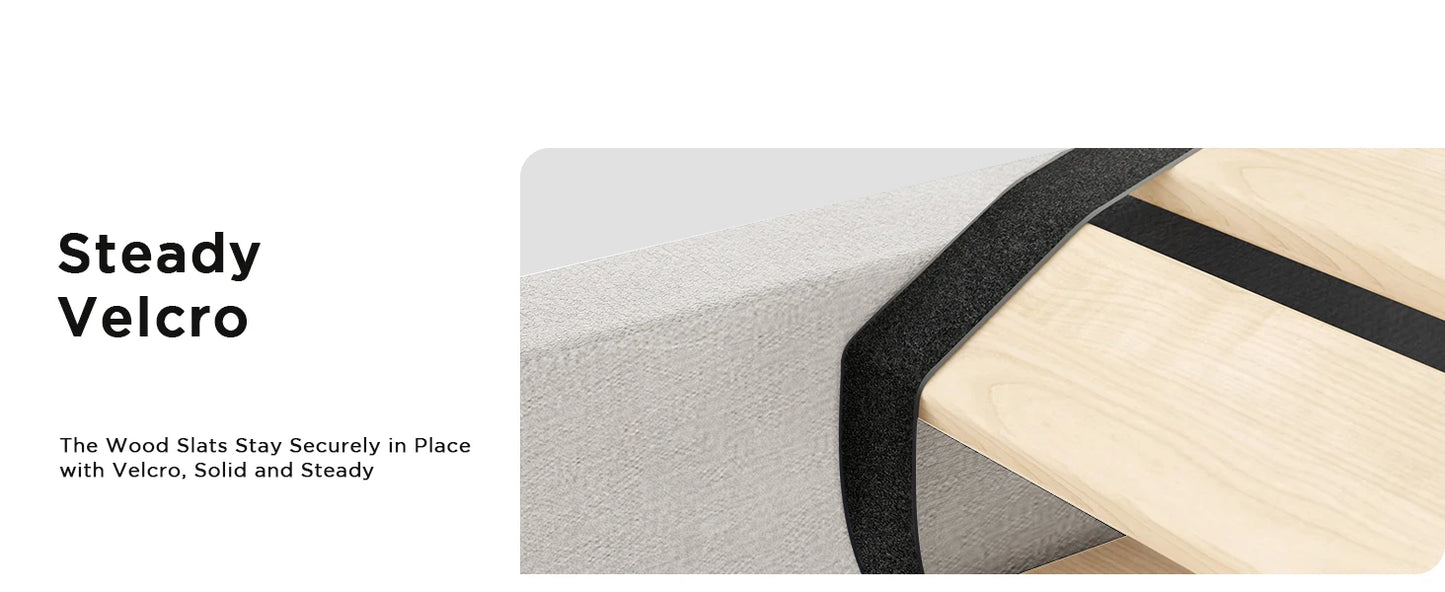 King& Queen Size Bed Frame, Velvet Upholstered