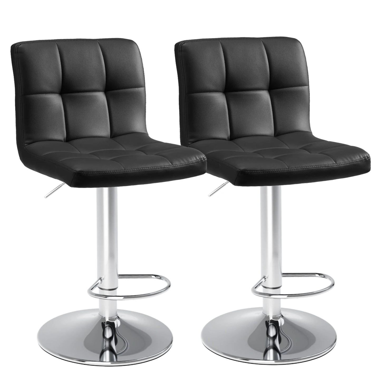 PU Leather Bar Stools Set of 2