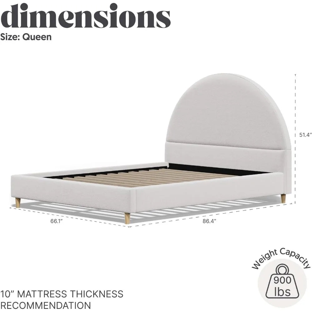 Cloud Bed Frame with Arch Shaped Headboard