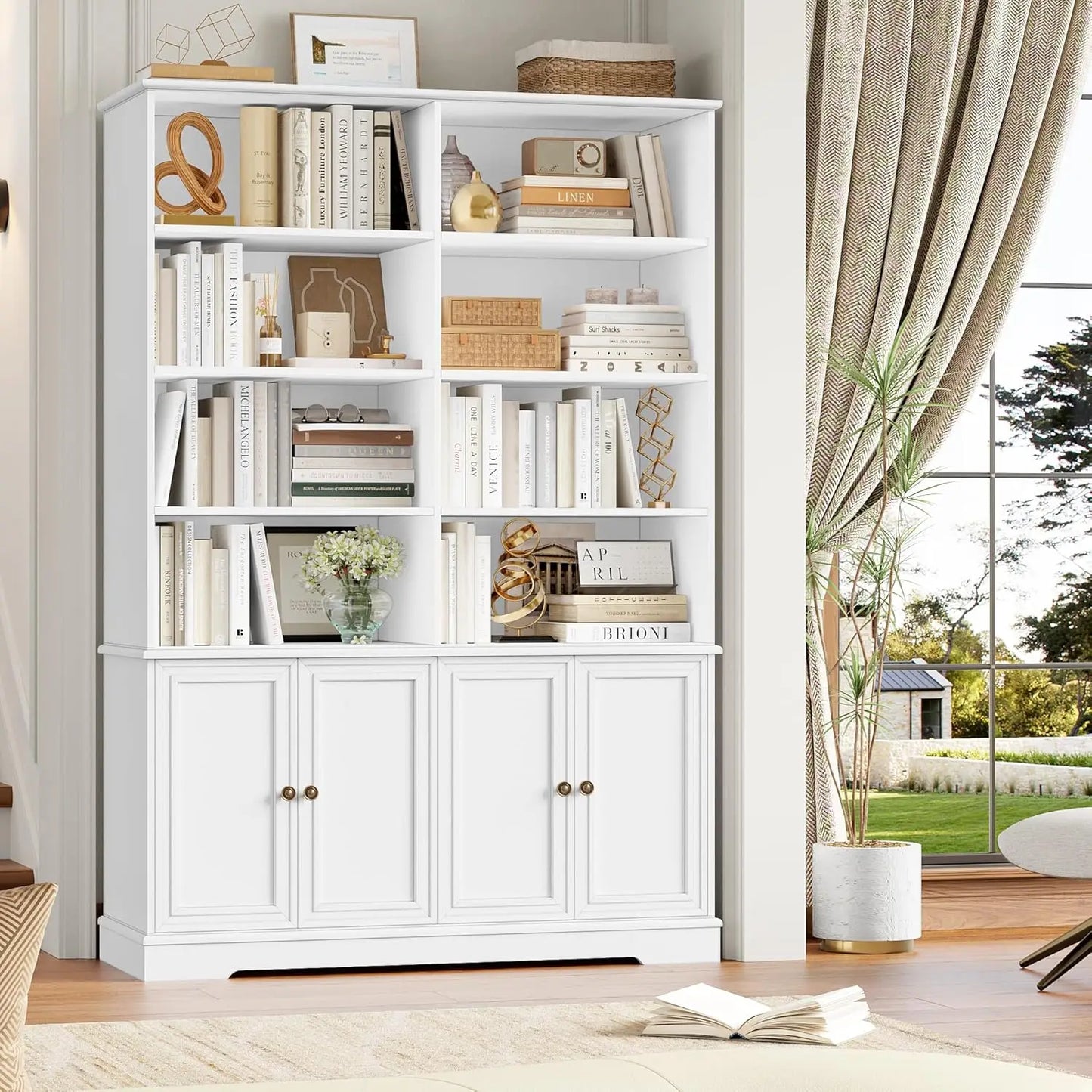 6-Tier Bookshelf , Bookcase with Storage