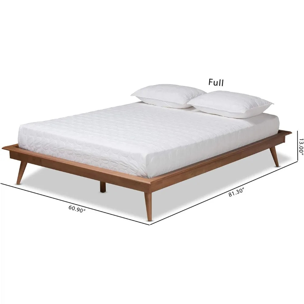 Walnut Queen Platform Bed Frame by Baxton Studio