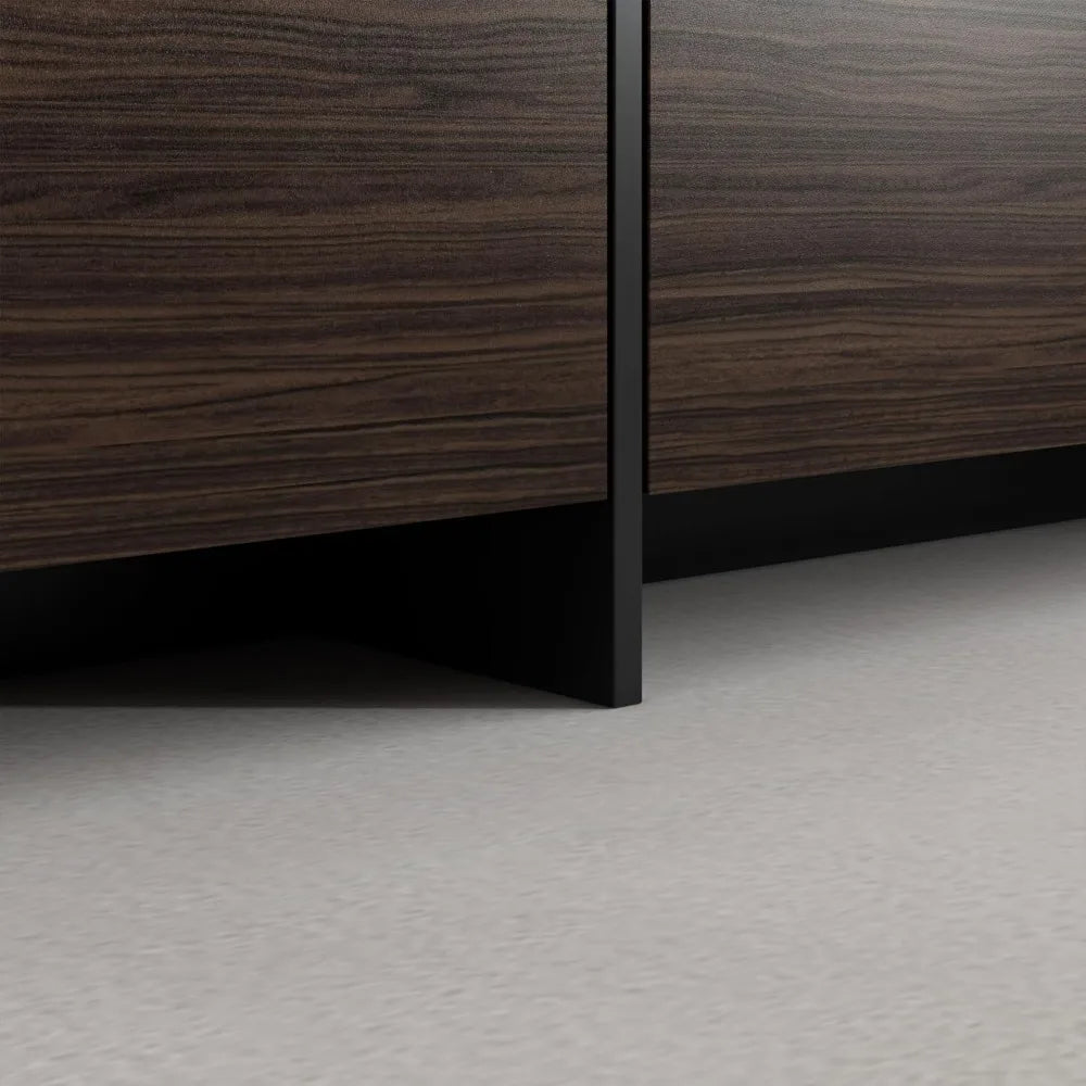 TV Stand with 4 Flip-Down Drawer for Storage
