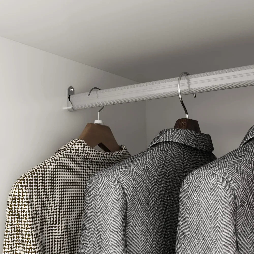 Wardrobe Armoire Closet with Shelves & Hanging Rod