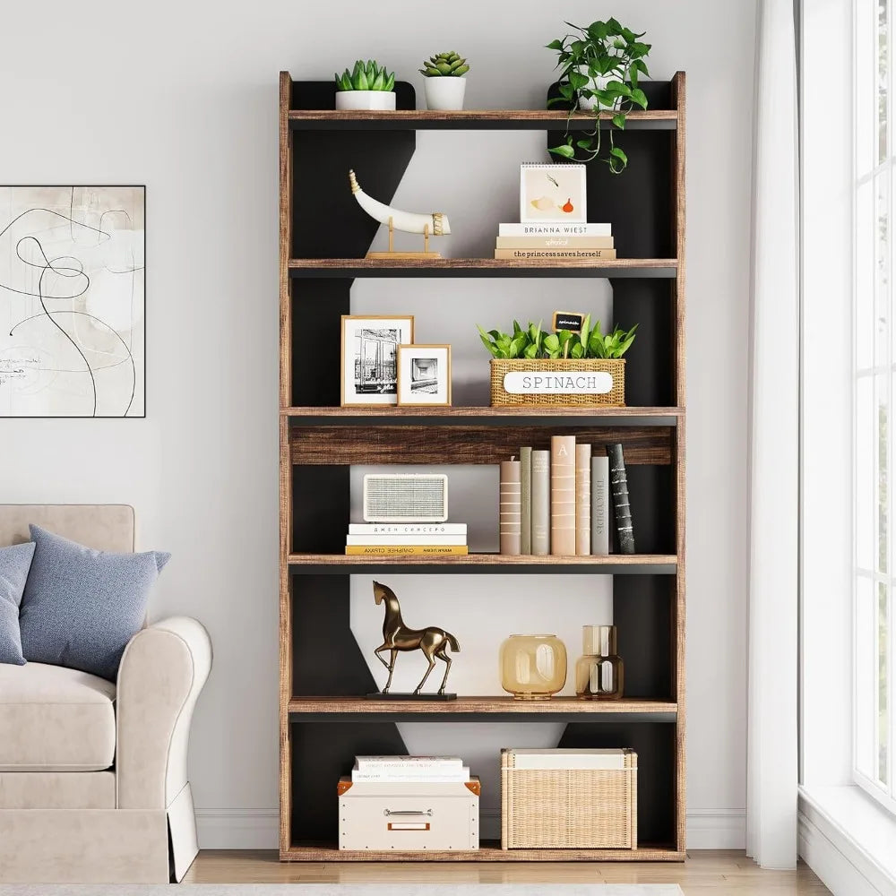6-Tier Bookcase, Open Display Bookshelve