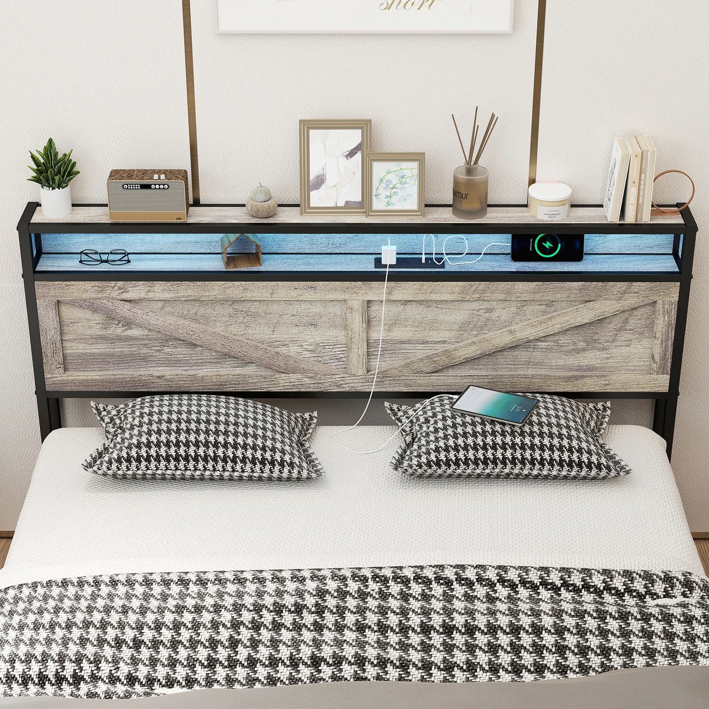 Queen/Full/Twing and King size Bed Frame with Storage