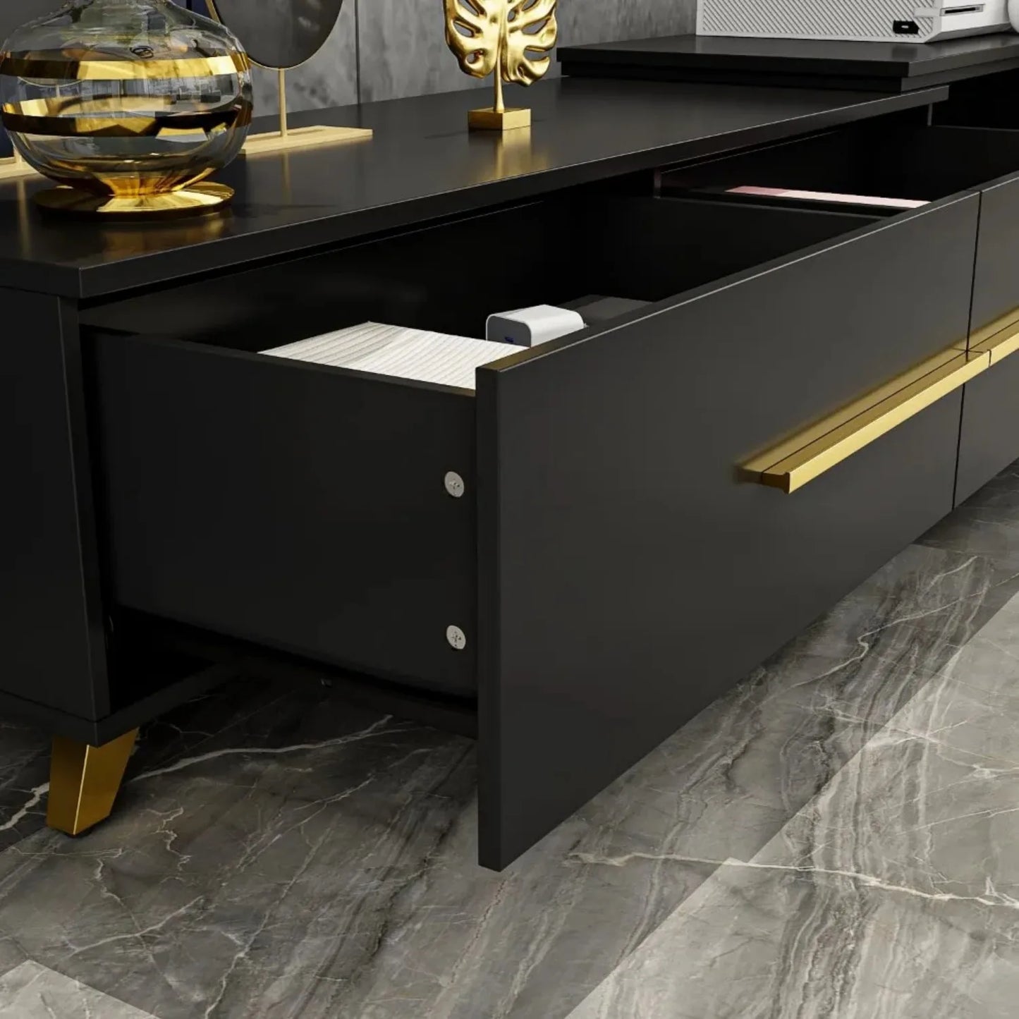 Deformable TV Stand w/4 Drawers for TVs up to 120"