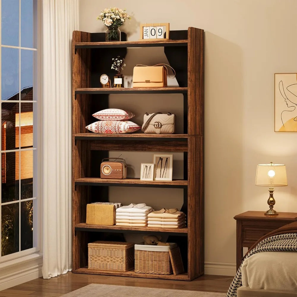 6-Tier Bookcase, Open Display Bookshelve