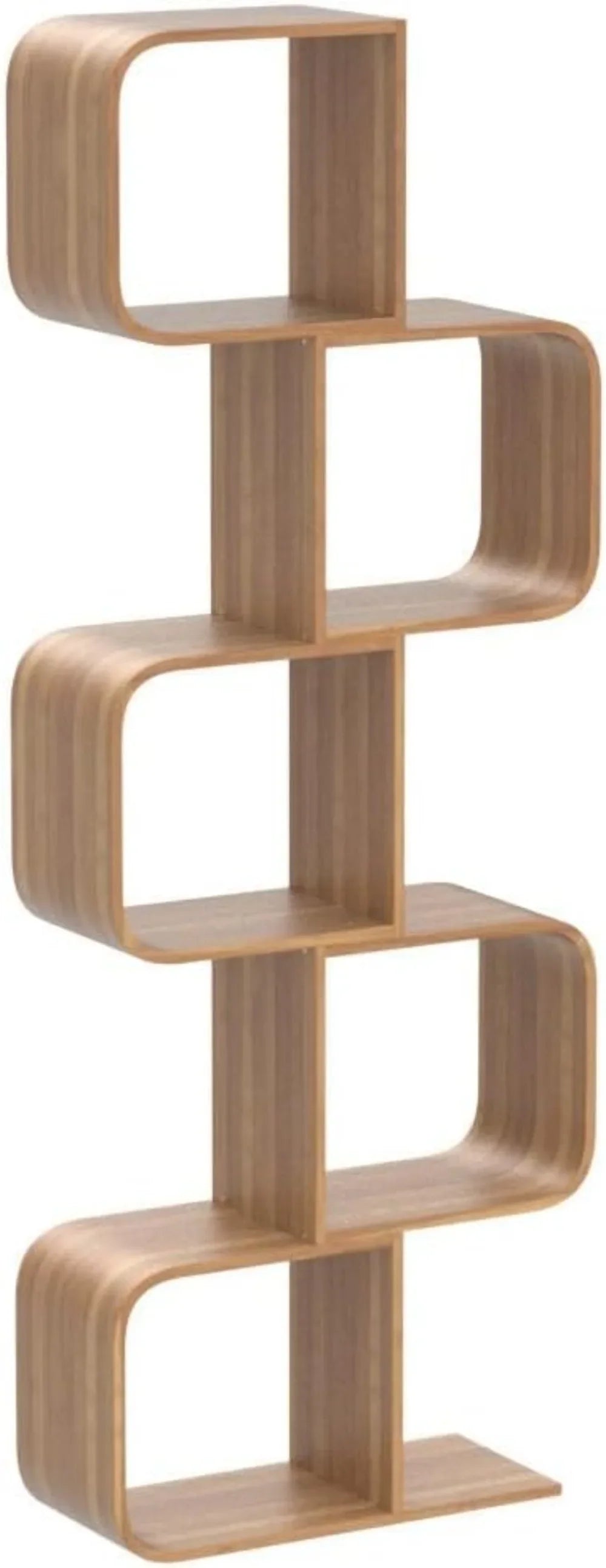 5-Tier Bamboo Bookshelf, 2 in 1 Bookcase Storage