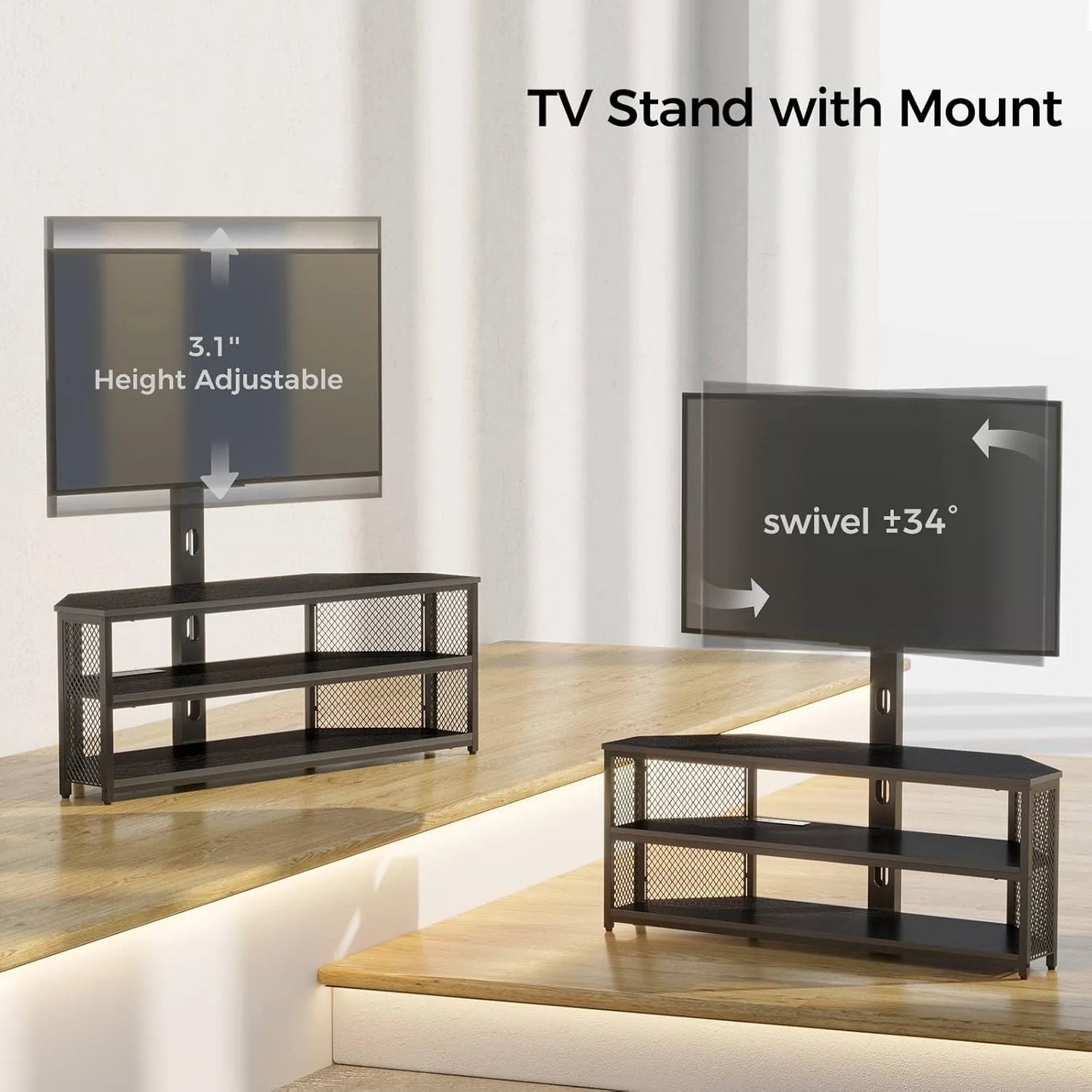 Swivel TV Stand Mount for 32/45/55/60/65/70 inch TVs