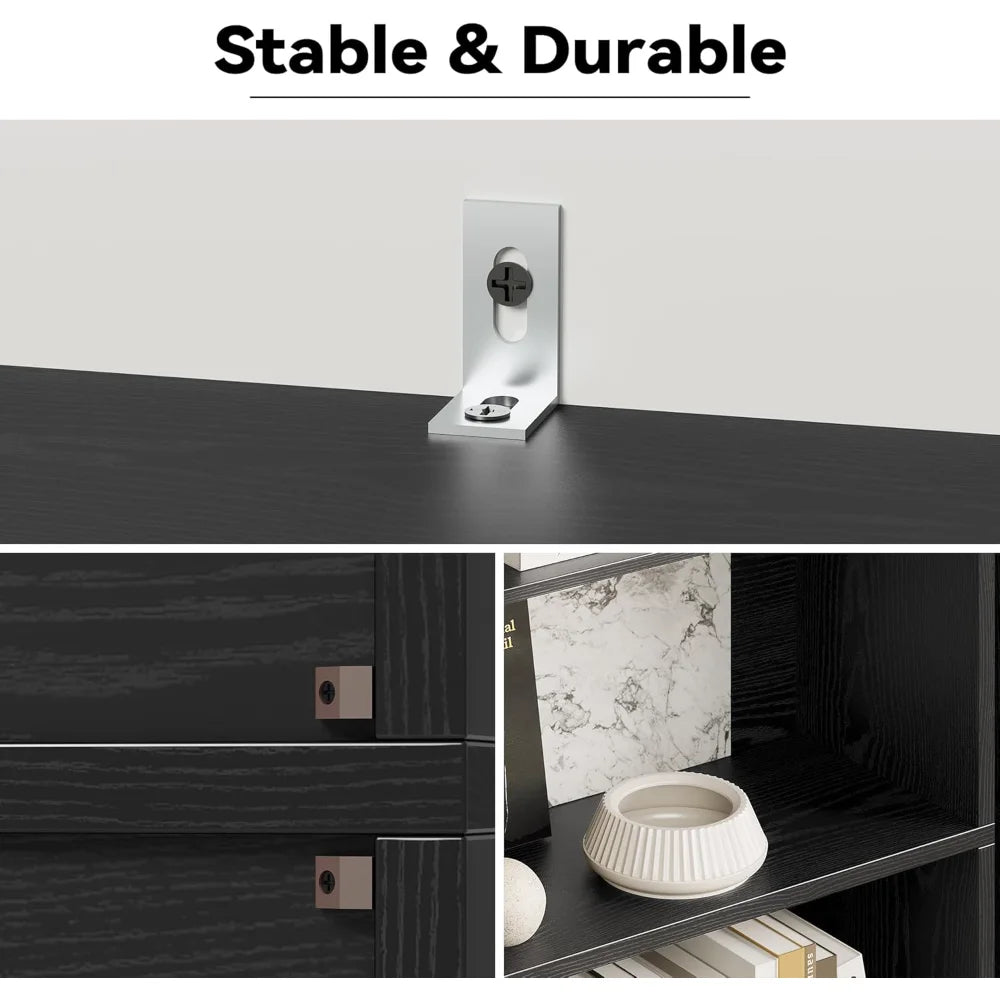 Tall Bookshelf, Bookcase with storage