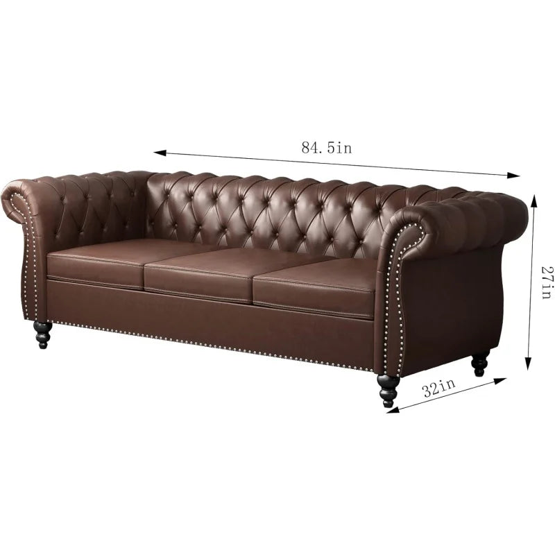 leather sofa loveseat couch chair, 3 piece