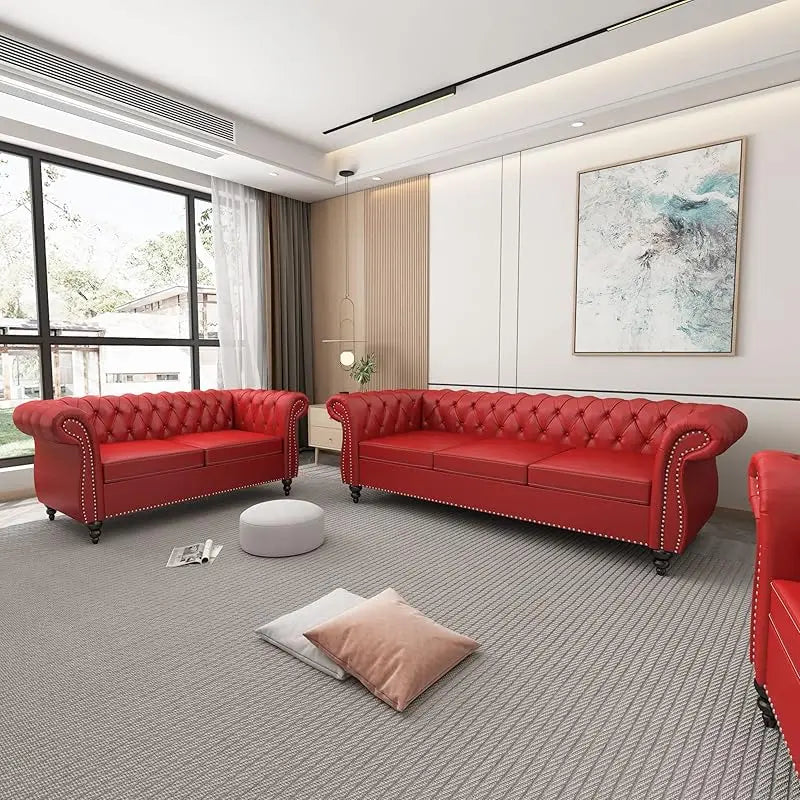 leather sofa loveseat couch chair, 3 piece