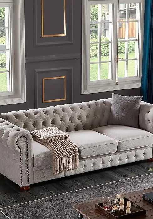 Chesterfield Sofa, with Low Back, 3 Seater Sofa
