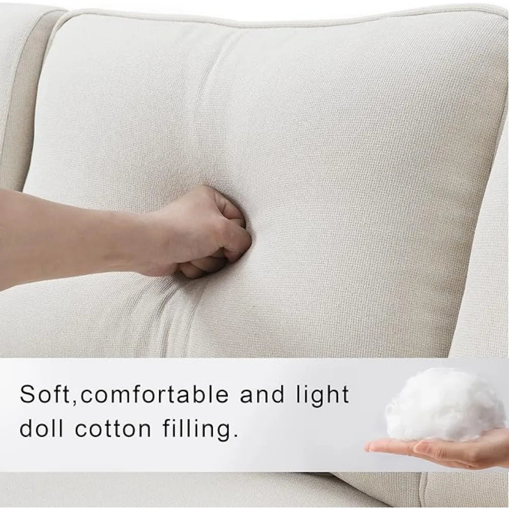 4-Seat Couch with 4 Pillows for Living Room