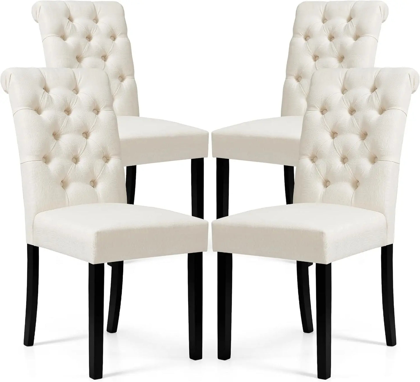 Dining Chair Set of 4, Leather Dining Chairs Kitchen Table Chairs Set of 4, Modern High-End Kitchen Side Chaires for Bedroom