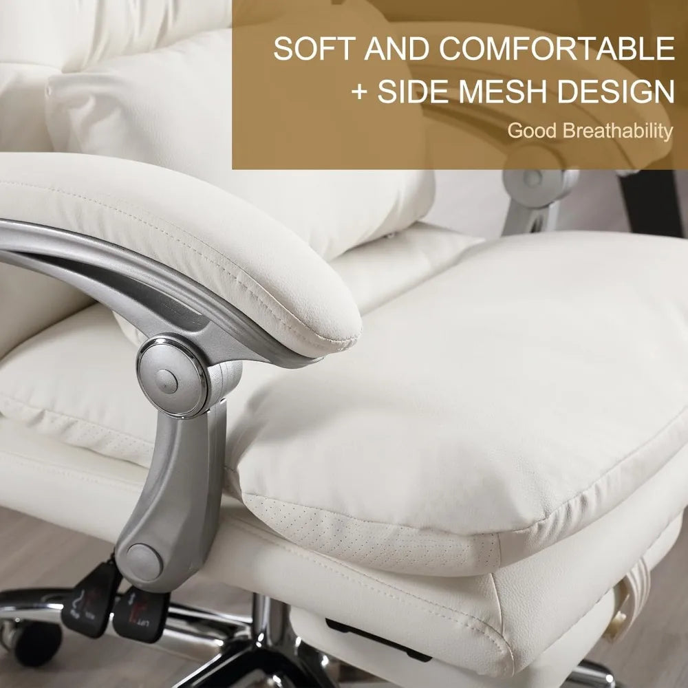 Office Chair with Foot Rest and Wheels