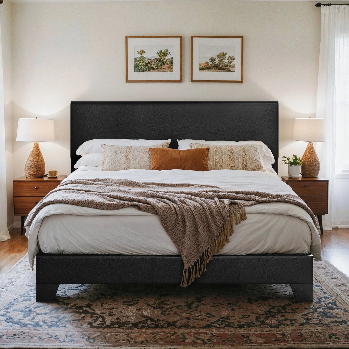 Full - Queen - King Bed Frame with Adjustable Headboard