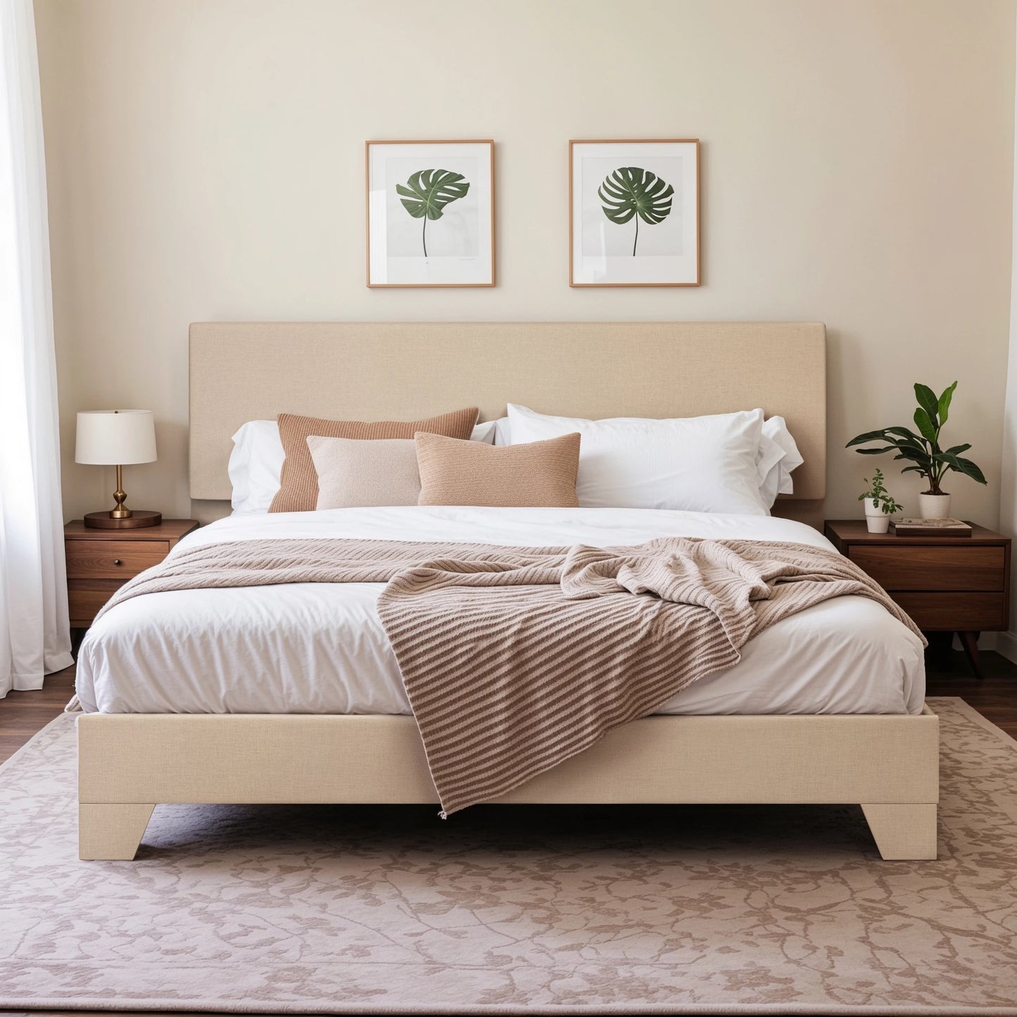 Full - Queen - King Bed Frame with Adjustable Headboard