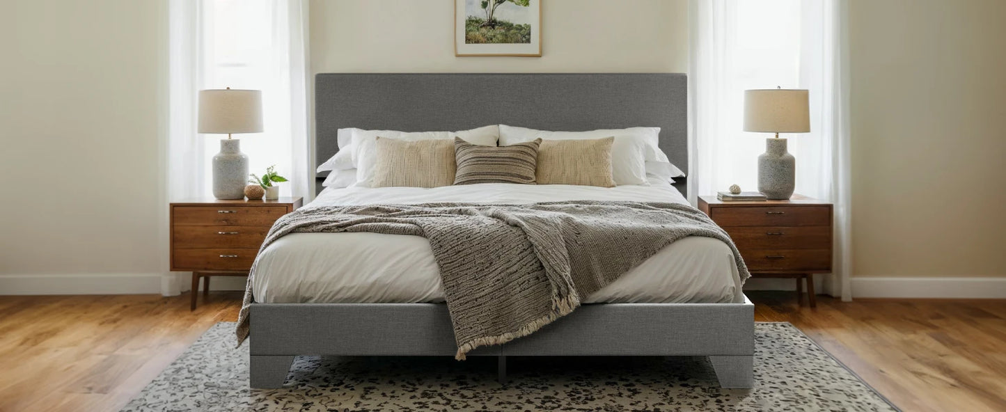 Full - Queen - King Bed Frame with Adjustable Headboard