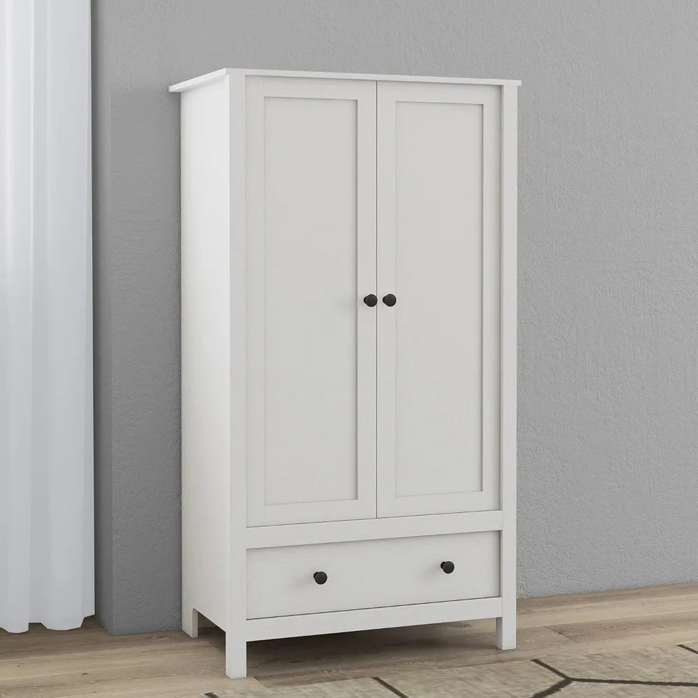 2 Door Wardrobe, Armoire with Drawer
