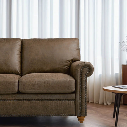 3-Seat Modern Living Room Sofa - Luxury Leather