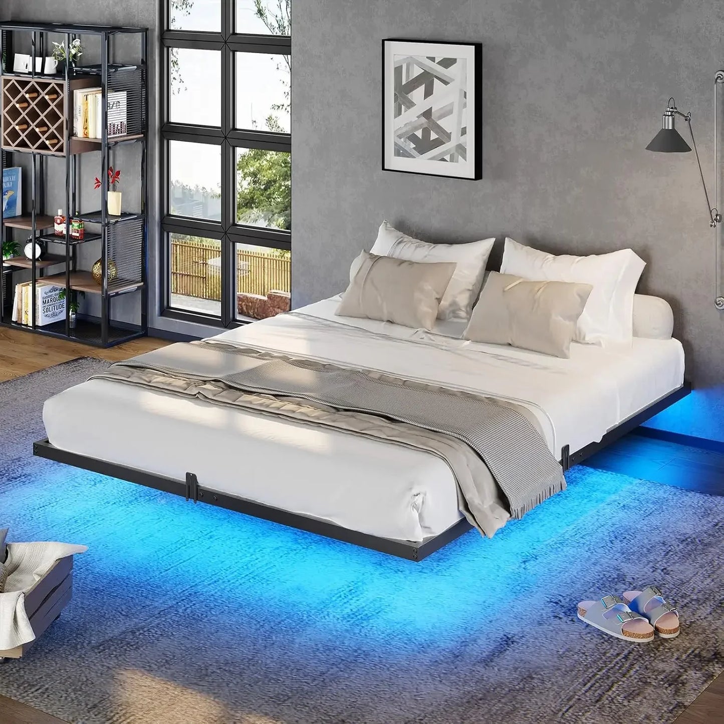 Metal Bed Frame & Slide Stoppers – Full, Queen, King Sizes