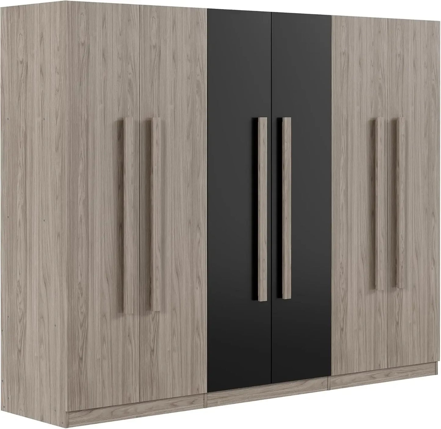 Wooden Armoire Wardrobe Cabinet with 6 Doors