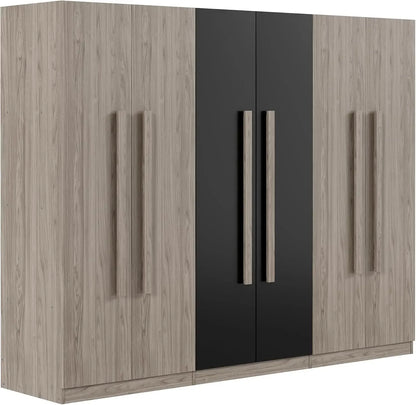 Wooden Armoire Wardrobe Cabinet with 6 Doors