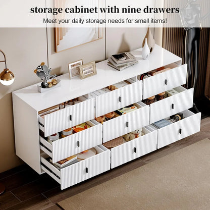 Large Double Dresser, Modern Chest of Drawers