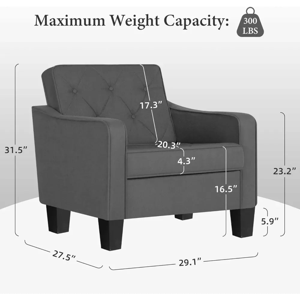 Living room chair accent chair 2-piece set