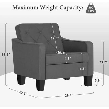 Living room chair accent chair 2-piece set