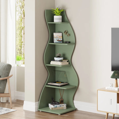 Corner bookShelf, 5-Tier Stylish Corner Bookcase