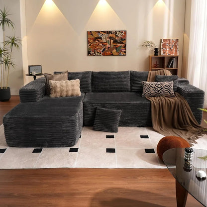 Cloud Sectional Couch with L-Shape Chaise - Modern Modular Sofa