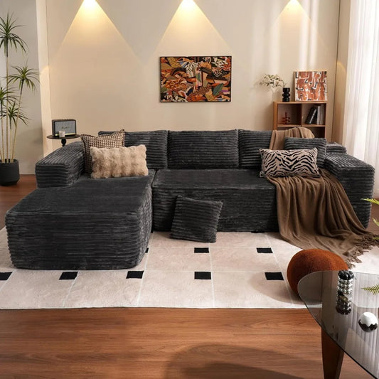 Cloud Sectional Couch with L-Shape Chaise - Modern Modular Sofa