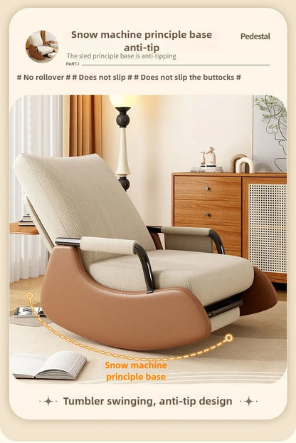 Reclining chair lunch break folding