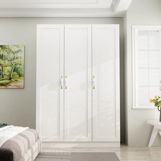Wardrobe Armoire Closet with Shelves & Hanging Rod