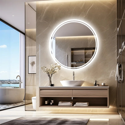 Intelligent Illuminate Big Round Mirror for Bathroom